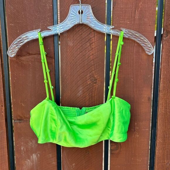 RETROFETE  green bralette top size small - Picture 1 of 4